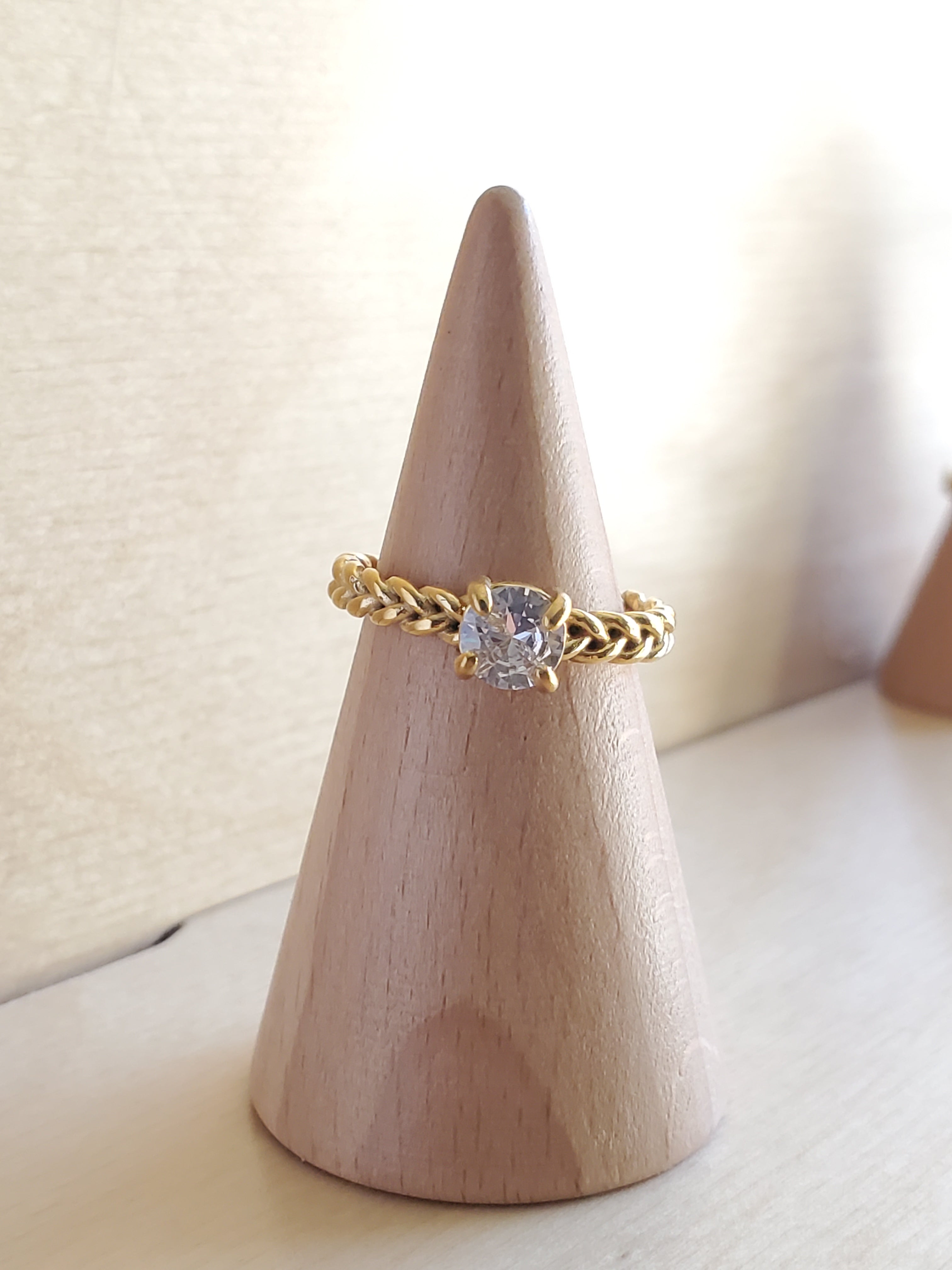 Retro Crystal Ring - Clear