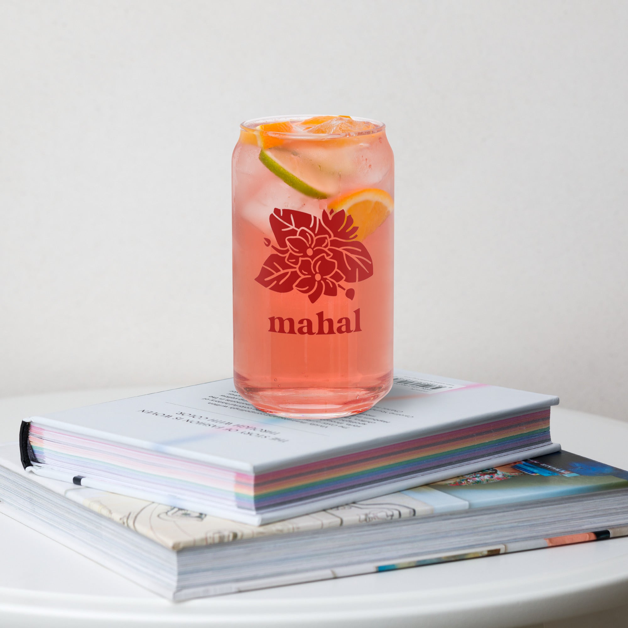 MAHAL Glass Can - Red Sampaguita