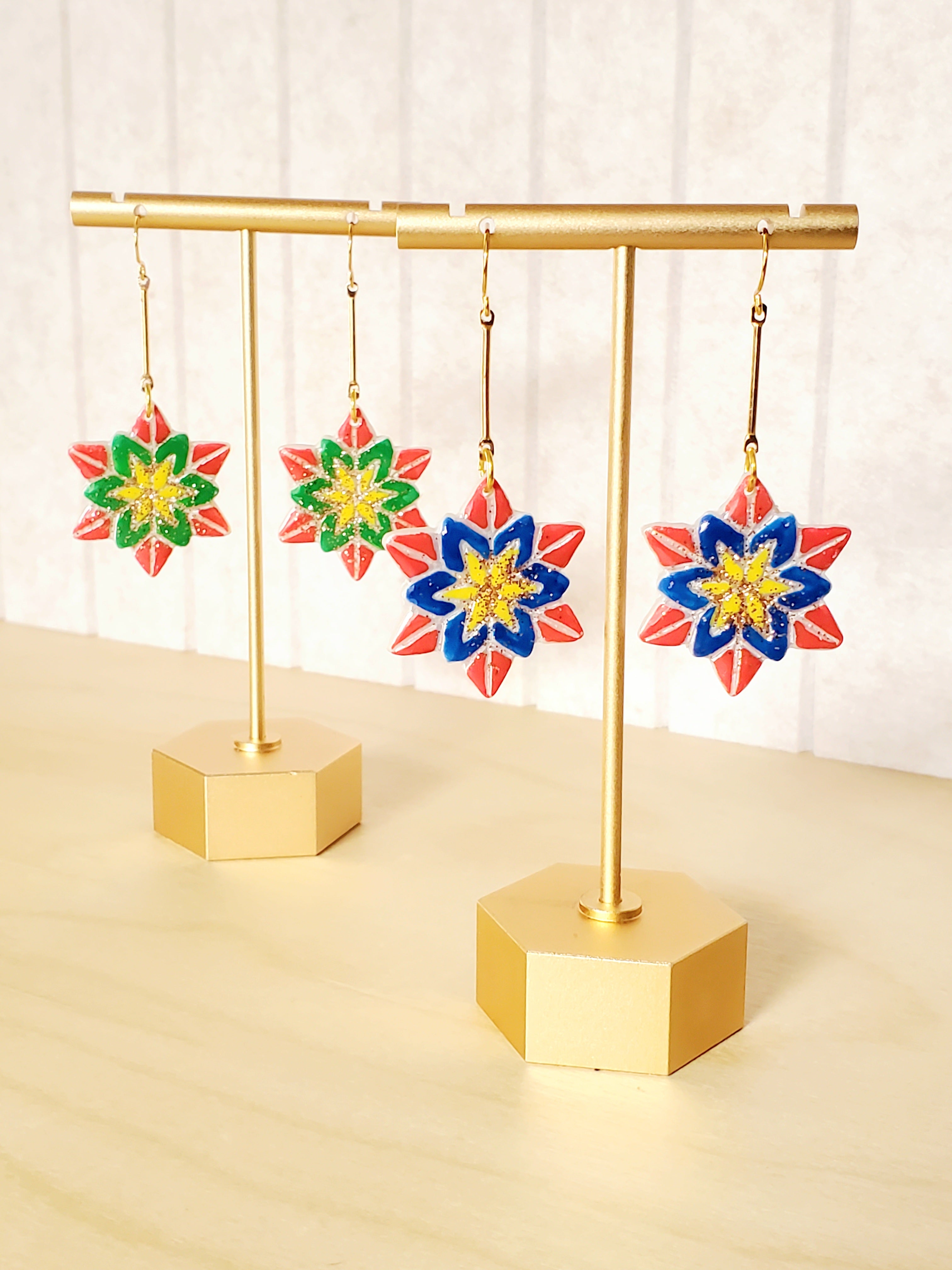 Filipino Parol Christmas Earrings