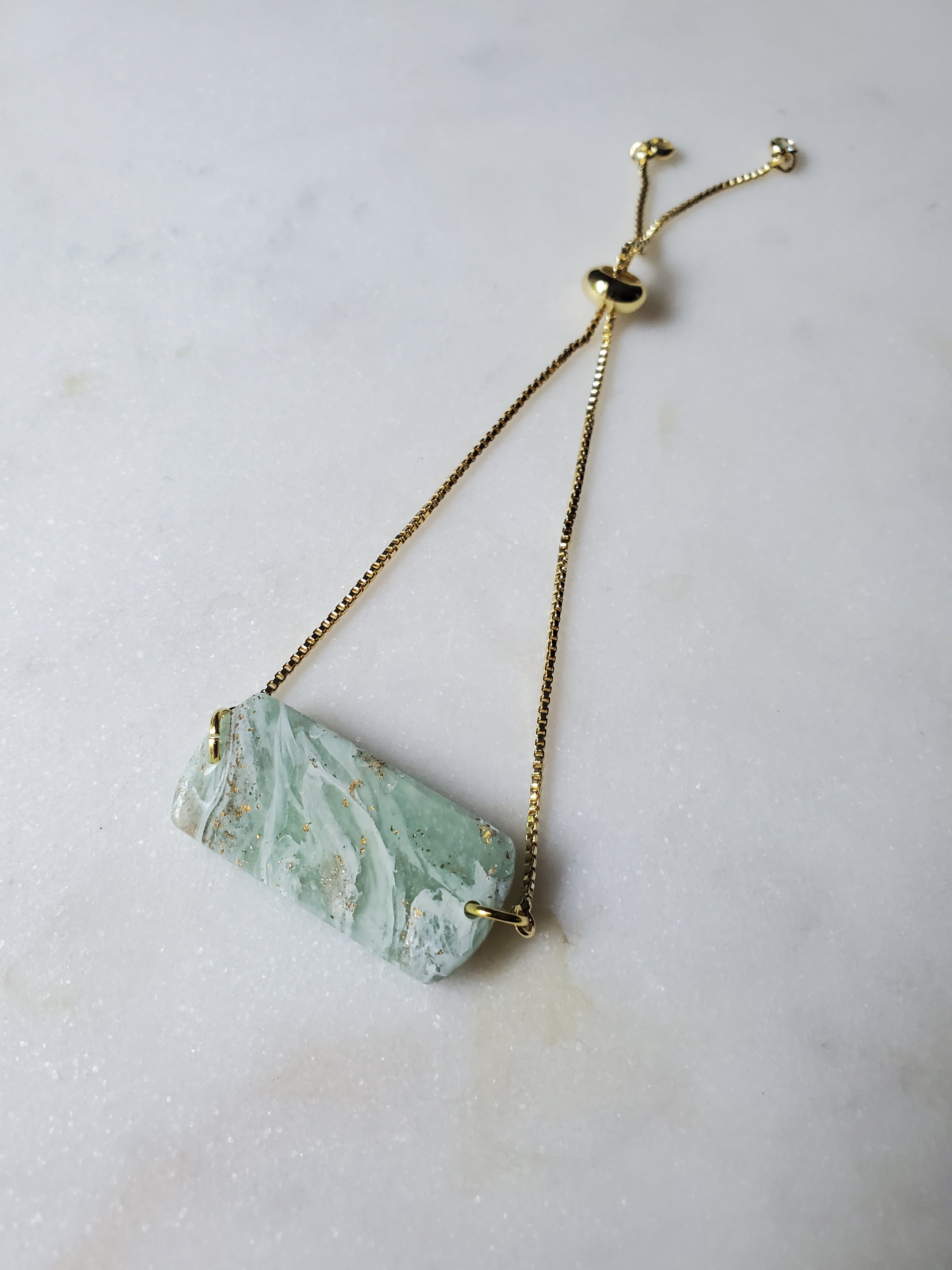 Jade Inspired Clay Bracelet